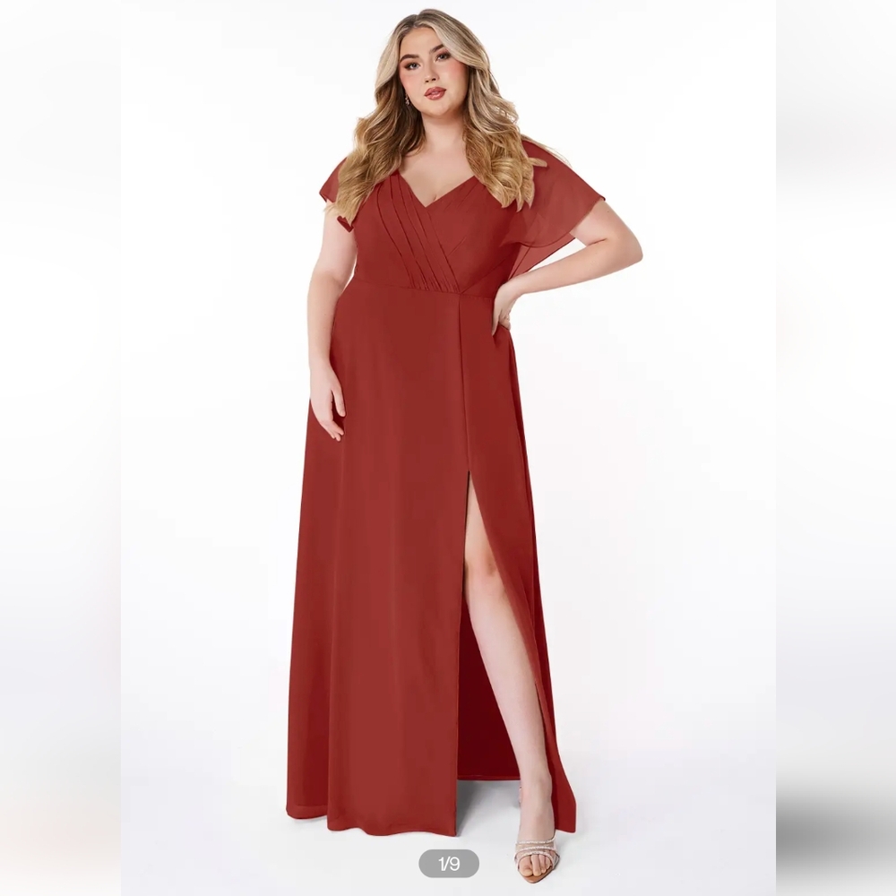 NWT Azazie Rylee Bridesmaids Dress A16 in Terracotta